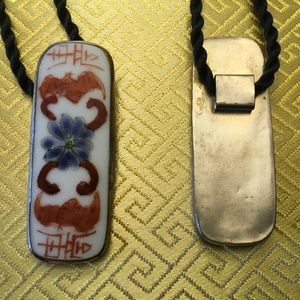 Shard and silver bat (protection) necklace